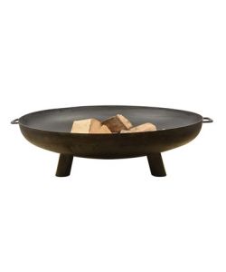 FENNEK Braciere Rustico In Acciaio, Diametro 43 Cm, Effetto Arrugginito | Ciotola Per Fuoco Da Giardino, Made In Germany, Con Piedini Saldati