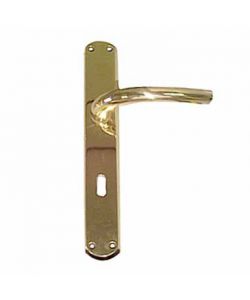 Maniglia Milena Ottone Lucido Placca 8X70