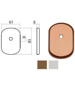 Bocchetta Ghibli Alluminio argentato 62X86 Pomolo
