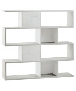 Libreria Modulare H150 L150 Kit Ossido Bianco Ossido Bianco 144X150X38 Cm