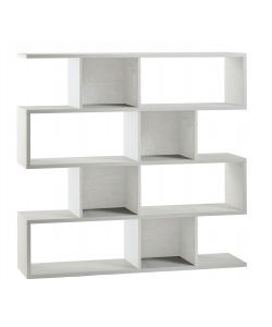 Libreria Modulare H150 L150 Kit Ossido Bianco Ossido Bianco 144X150X38 Cm