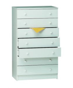 Sarmog Cassettiera 7 Cassetti Bianco Liscio - Multiuso - 16 mm