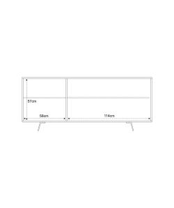 Sarmog Mobile Quadrante in Truciolare Ossido Bianco e Marmo Calacatta - 74x177x41 cm