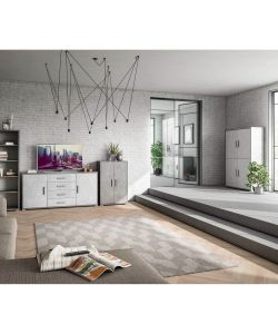 Sarmog Mobile Multiuso Doubl Cemento - 84 x 174 x 41 cm