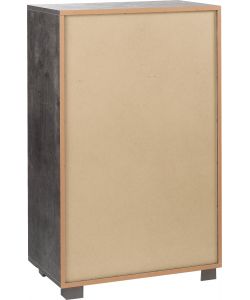 Mobile 4 cassetti in kit 112 x 70 x 41 cm Ossido Nero - Cemento