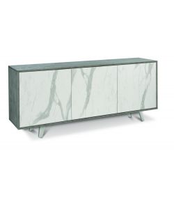 Mobile 3 Ante Kit Cemento Marmo Calacatta 74X177X41 Cm