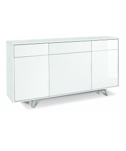 Madia Quadrante 3 ante 3 cassetti push-pull 92 x 164 x 41 cm Ossido Bianco - Bianco Lucido