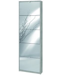 Sarmog Scarpiera con Specchio Open Kit - Colore Cemento 190 cm