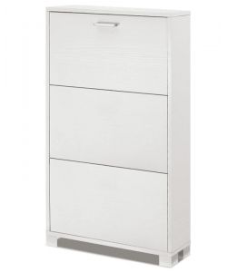 Sarmog Scarpiera 3 ante chiusa Bianco 70x18x118 cm per 9 paia