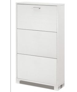 Sarmog Scarpiera 3 ante chiusa Bianco 70x18x118 cm per 9 paia