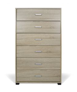 Sarmog Cassettiera 6 Cassetti Olmo Chiaro - 124h x 70l x 41 CM