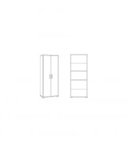 Sarmog Mobile Multiuso Doubl in Ossido Bianco e Cemento - 182x71 cm