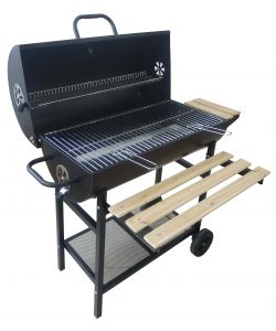 C&BBQ Barbecue rettangolare con mensola laterale 106x64x94 cm acciaio