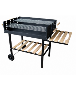 Barbecue Rettangolare con Mensola Laterale 118x56,5x92 cm