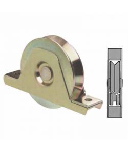 Ruota Cancelli Gola V 120 Supporto          335 Fc