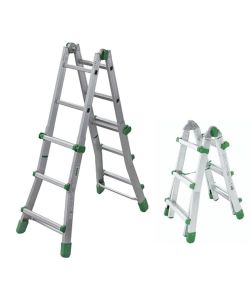 Facal Scala Multiuso Telescopica Alluminio 3+3 Gradini - h 92-288 cm