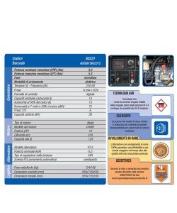 Generatore di corrente diesel 5,2 Kw Hyundai silenziato 65231
