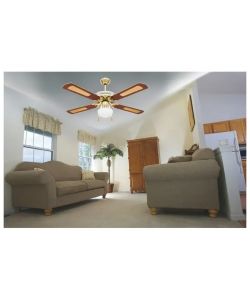 Kooper Windy Ventilatore da Soffitto Marrone - 4 Pale in Legno diametro 130 cm