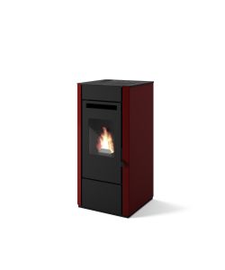 Stufa a Pellet Elsa - Rosso - 43,4x46,6x91,9 cm