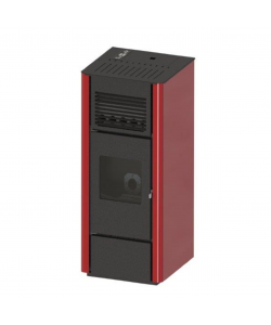 Punto Fuoco Stufa a Pellet Canalizzata Agata - 15,4kW - Rossa