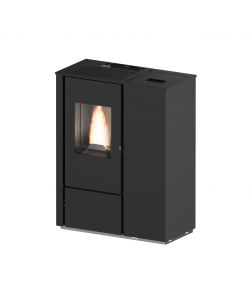 Punto Fuoco Stufa a Pellet Slim Carmen - Nero - 8 kW - 624x302x795 mm