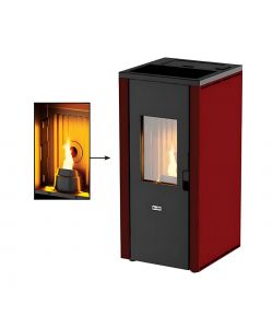 Canadian Stove Stufa a Pellet - Bordeaux - 440x450x957 mm