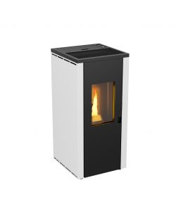 Stufa a pellet Design Evo 7 Bianca