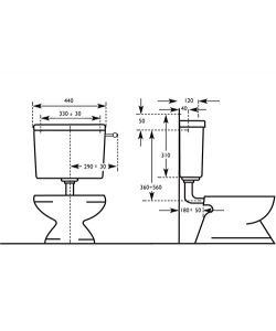 Cassetta WC Lambada export bianca