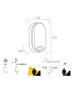 Plafoniera Sensitive Antracite