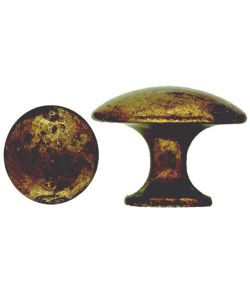 Pomolo Bombato Zama Ottone Antico 30       6484 Ms