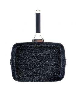 Bistecchiera Antiaderente Grandi Cotture con Manico Pieghevole 36x26cm