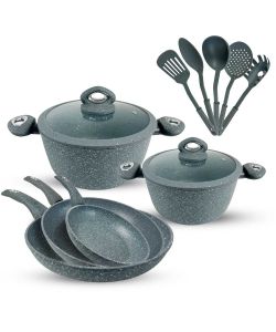 Batteria Gran Pierre - set 12 pz in Alluminio Antiaderente