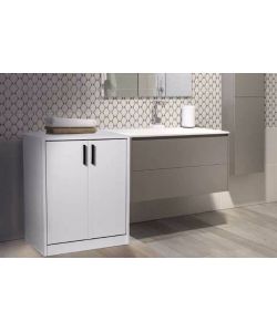 Mobile Coprilavatrice Bianco in PVC - 66,5 x 59,5 x 91 h cm - Struttura Resistente per Interni ed Esterni