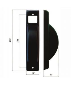 Placca Interasse 165 Alluminio Nero Semincasso