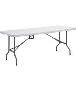 Tavolo rettangolare con piano e gambe pieghevoli cm 76 x 183 x h. 74