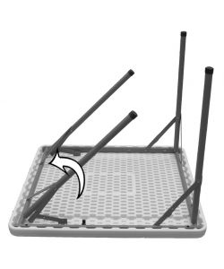 Tavolo quadrato con gambe pieghevoli cm 86 x 86 x h. 74