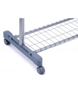 Stender Grigio/Cromo Estensibile Con Rete Portaoggetti