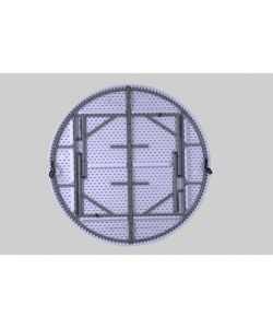 Tavolo tondo con gambe pieghevoli cm 182 x h. 74