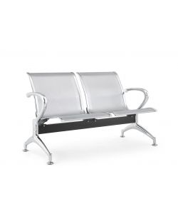 Panca 2 Posti In Acciaio Microforato - Grigia