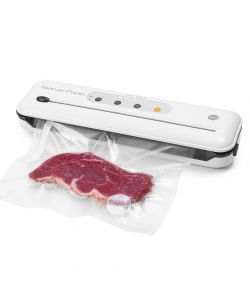 Macom Macchina Sottovuoto 110W Bianca/Nera con Funzione Taglio e Sigillo