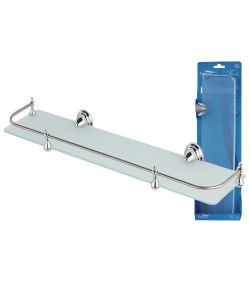 Mensola Facile cromo/vetro double-blister 50 cm