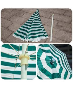Vette Ombrellone Spiaggia - Bianco/Verde - 200 cm