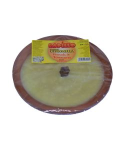 Lapillo Candela Citronella in ciotola di Terracotta - 165mm