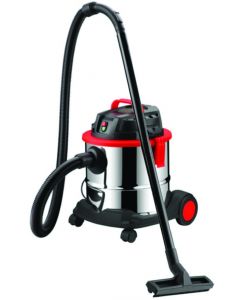 Excel Aspirapolvere Inox 20L 1300W con Ruote Piroettanti e Accessori