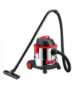 Excel Aspirapolvere Inox 20L 1300W con Ruote Piroettanti e Accessori