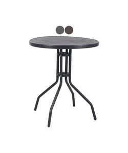 Tavolo Wood Tondo Marrone Cm 60 Vette 09633