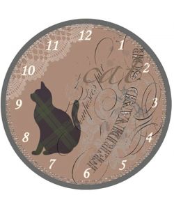 Orologio Muro Gatto Nero Cm 30 Xtra 10883