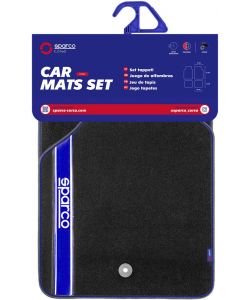 Set completo 03763 tappetini universali moquette auto blu quattro pezzi