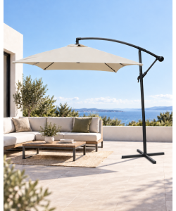 Domo Mea Ombrellone da Giardino Ecr� con Braccio Laterale - 3 x 2 m