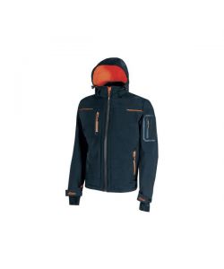 U-POWER Giacca da Lavoro Softshell Uomo 5XL Blu Deep - Impermeabile e Traspirante